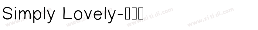 Simply Lovely字体转换